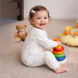 Elephants holding Balloons, Full Sleeves Jumpsuit Romper for Tiny Toddlers