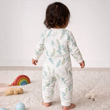 Green Leaves Full Sleeves Jumpsuit Romper For Tiny Toddlers