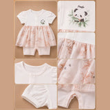 Panda Bamboo Frock-Style Romper for Tiny Toddlers
