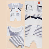 Puppy Basketball Suspender-Style Romper for Tiny Toddlers