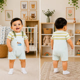 3D Puppy Pocket Suspender-Style Romper for Tiny Toddlers