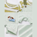 3D Puppy Pocket Suspender-Style Romper for Tiny Toddlers