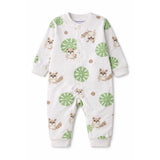 Cute Racoon & Palm Leaf, Full Sleeves Jumpsuit Romper for Tiny Toddlers