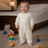 Small Penguins, Full Sleeves Jumpsuit Romper for Tiny Toddlers