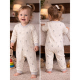 Small Penguins, Full Sleeves Jumpsuit Romper for Tiny Toddlers
