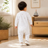 Beige Stripes Waistcoat Romper for Tiny Toddlers