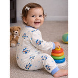 Blue Plane Ride Full Sleeves Jumpsuit Romper for Tiny Toddlers