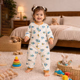 Brown Submarine Full Sleeves Jumpsuit Romper for Tiny Toddlers