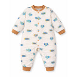 Brown Submarine Full Sleeves Jumpsuit Romper for Tiny Toddlers