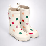 Ms. Swiss Dots, Flexible Rubber Rain Gumboots for Toddlers and Kids