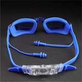 All Blue Eyelid Style Anti Fog UV Protection leakproof design Swim Goggles for Kids 10yrs and above
