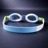 Blue & Green Croc Face, Anti Fog UV Protection Leakproof Design Swim Goggles for Kids, 5yrs - 10yrs