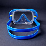 Snorkelling Scuba Diving Mask, Blue Neon Green Anti Fog underwater snorkelling Goggles for Kids & Adults, 10yrs and above