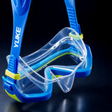 Snorkelling Scuba Diving Mask, Blue Neon Green Anti Fog underwater snorkelling Goggles for Kids & Adults, 10yrs and above