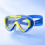 Snorkelling Scuba Diving Mask, Blue Neon Green Anti Fog underwater snorkelling Goggles for Kids & Adults, 10yrs and above