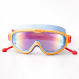 Blue, Orange & Red Anti-Fog UV Protection Leakproof Swim Goggles for Kids, 4-10 Years