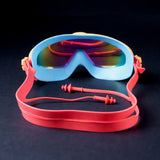 Blue, Orange & Red Anti-Fog UV Protection Leakproof Swim Goggles for Kids, 4-10 Years