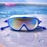 Blue & White Anti-Fog UV Protection Leakproof Swim Goggles for Kids, 7-15 Years