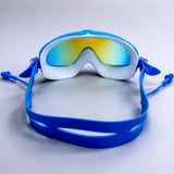 Blue & White Anti-Fog UV Protection Leakproof Swim Goggles for Kids, 7-15 Years