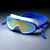 Blue & White Anti-Fog UV Protection Leakproof Swim Goggles for Kids, 7-15 Years