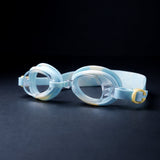 Blue & Yellow Dog Face, Anti Fog UV Protection Leakproof Design Swim Goggles for Kids, 5yrs - 10yrs