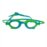 Fluoroscent Green & Blue Fishtail Designed Frame, Anti Fog UV Protection Leakproof Design Swim Goggles for Kids, 3 years-8 years