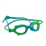 Fluoroscent Green & Blue Fishtail Designed Frame, Anti Fog UV Protection Leakproof Design Swim Goggles for Kids, 3 years-8 years