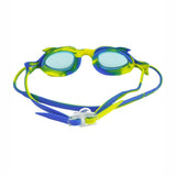 Yellow & Blue Fishtail Designed Frame, Anti Fog UV Protection Leakproof Design Swim Goggles for Kids, 3 years-8 years