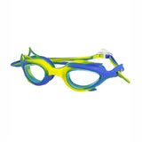 Yellow & Blue Fishtail Designed Frame, Anti Fog UV Protection Leakproof Design Swim Goggles for Kids, 3 years-8 years