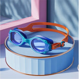 Junior Blue Orange Anti Fog UV Protection Leakproof Design Swim Goggles for Kids, 3 years-8 years