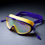 Navy & Yellow Anti-Fog UV Protection Leakproof Swim Goggles for Kids, 7-15 Years