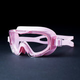 Pink 3 dash Glass panel styled Anti Fog UV Protection leakproof design Swim Goggles for 12 years + & Adults