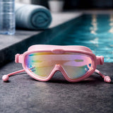 Pink Anti-Fog UV Protection Leakproof Swim Goggles for Kids, 7-15 Years