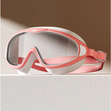 Pink with White Button style Anti Fog UV Protection leakproof design Swim Goggles for Adults