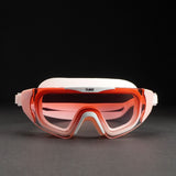 Pink with Coral Full Glass panel styled Anti Fog UV Protection leakproof design Swim Goggles for Adults