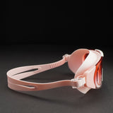 Pink with Coral Full Glass panel styled Anti Fog UV Protection leakproof design Swim Goggles for Adults