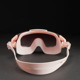 Pink with Coral Full Glass panel styled Anti Fog UV Protection leakproof design Swim Goggles for Adults