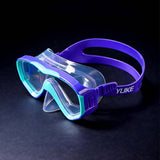 Snorkelling Scuba Diving Mask , Purple Blue Anti Fog Snorkelling-Style Swim Goggles for Kids, for Kids & Adults, 10yrs and above