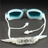 Shiny Blue Eyelid Style Anti Fog UV Protection leakproof design Swim Goggles for Kids 10yrs and above