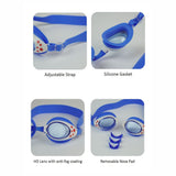 Starry Blue Anti Fog UV Protection Leakproof Design Swim Goggles for Kids, 3yrs -8yrs