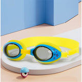 Starry Yellow Anti Fog UV Protection Leakproof Design Swim Goggles for Kids, 3yrs-8yrs