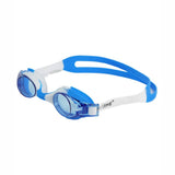 Tie Dye White with Blue Anti Fog UV Protection Leakproof Design Swim Goggles for Kids, 1yr-4yrs