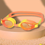 Tie Dye Yellow Blend with Orange Anti Fog UV Protection Leakproof Design Swim Goggles for Kids, 1yr-4yrs