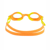Tie Dye Yellow Blend with Orange Anti Fog UV Protection Leakproof Design Swim Goggles for Kids, 1yr-4yrs