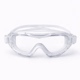 White 3 dash Glass panel styled Anti Fog UV Protection leakproof design Swim Goggles for 12 yrs + & Adults