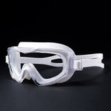 White 3 dash Glass panel styled Anti Fog UV Protection leakproof design Swim Goggles for 12 yrs + & Adults