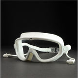 White with purple Button style Anti Fog UV Protection leakproof design Swim Goggles for Adults
