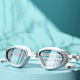 White Cat eye Shape Frame Anti Fog UV Protection leakproof design Swim Goggles for Adults