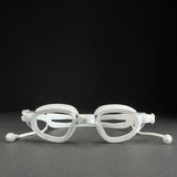 White Cat eye Shape Frame Anti Fog UV Protection leakproof design Swim Goggles for Adults