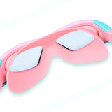 Pink Mint white border, Anti Fog UV Protection Leakproof Design Swim Goggles for Kids, 5yrs - 10yrs